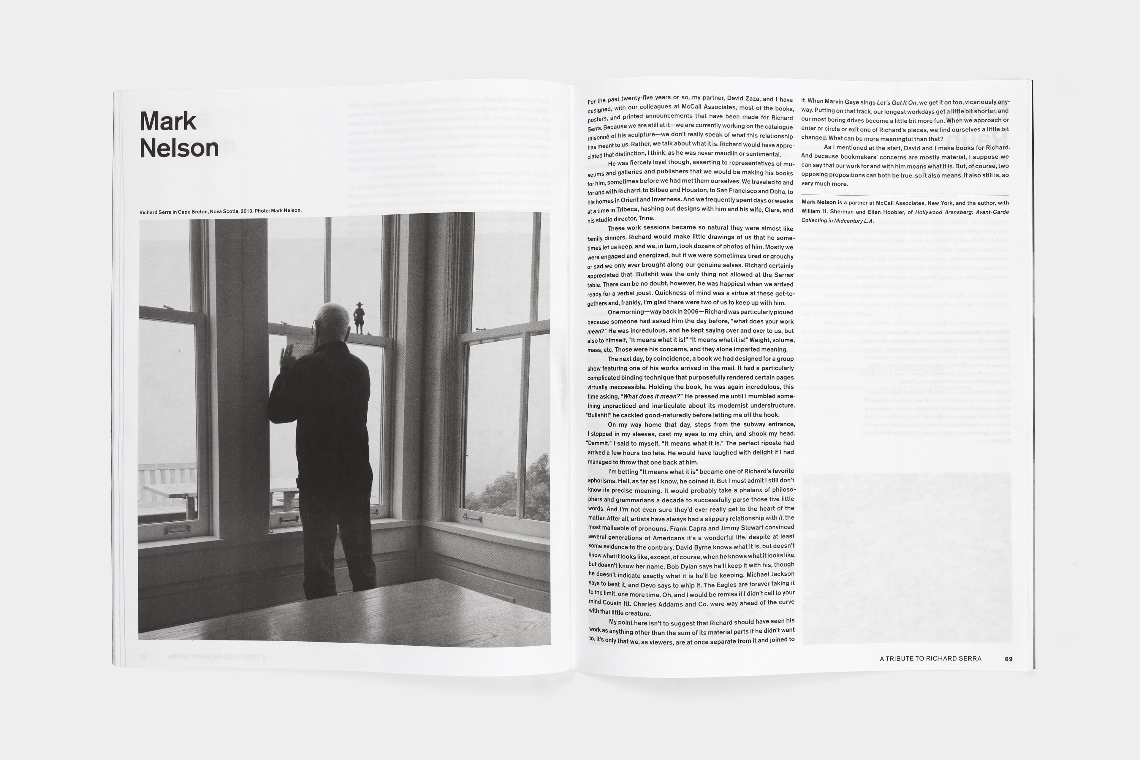 A Tribute to Richard Serra - image